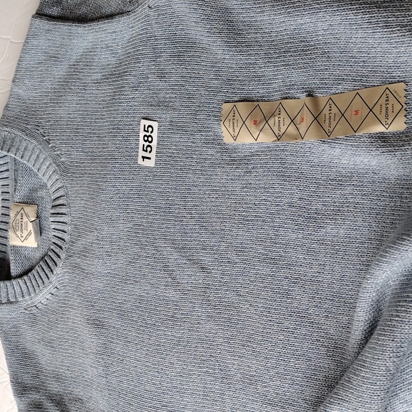 St Johns Bay Sweater Men Medium Light Blue Crewneck Casual Office Career School - Picture 8 of 8